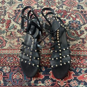 Stuart Weitzman Strappy Gladiator Sandal with Studs